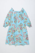 26101319 (Vintage Flowers Dress with Puffy Sleeves)