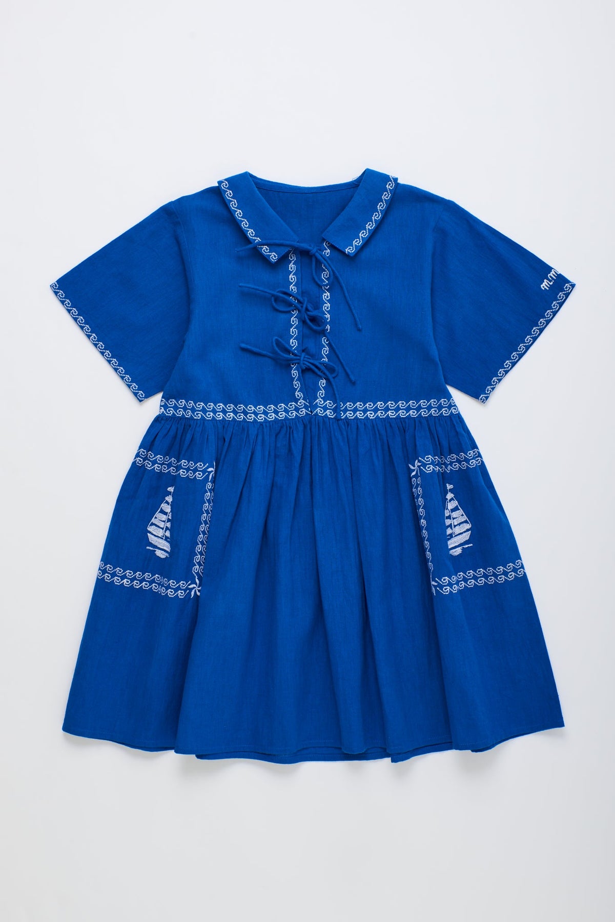 26101320 (Barcos Embroidered Long Dress Blue)