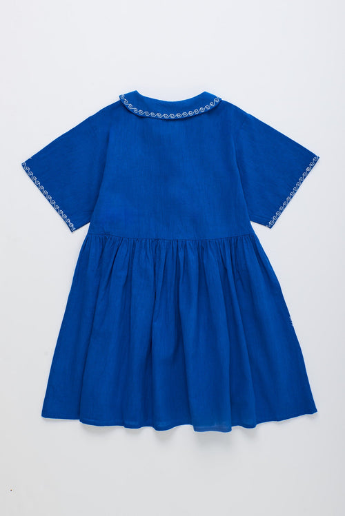 26101320 (Barcos Embroidered Long Dress Blue)