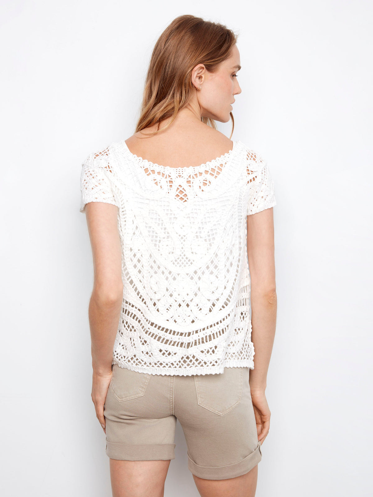 Reversible Cotton Crochet Top - White